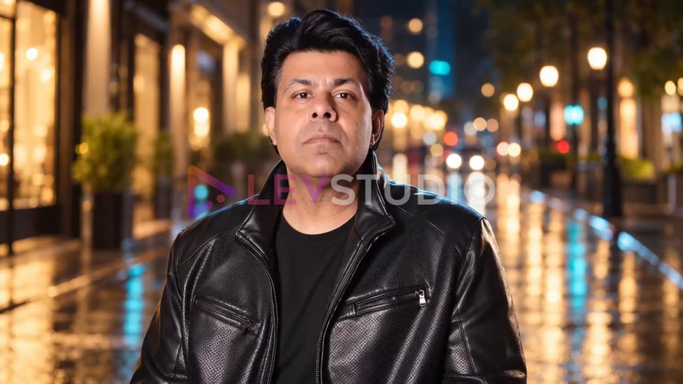 Shakun on a wet city street at night